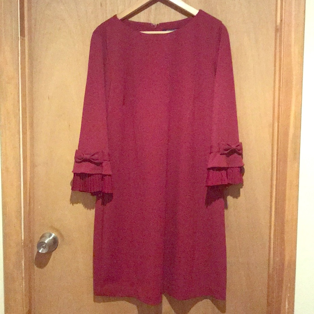 Deep red cocktail dress 14